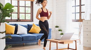 Woman Exercising Indoors