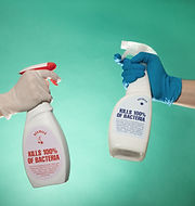 Frascos de spray desinfetante