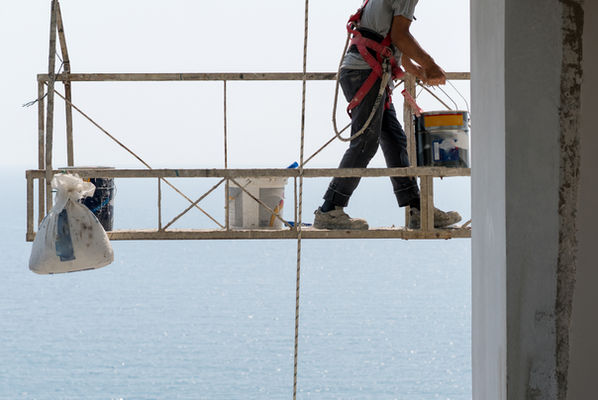 Working on Hanging Platform