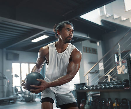 Man Exercising Indoors