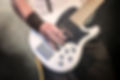 A White Bass Guitar