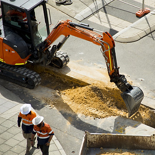 Digging at Construction Site
