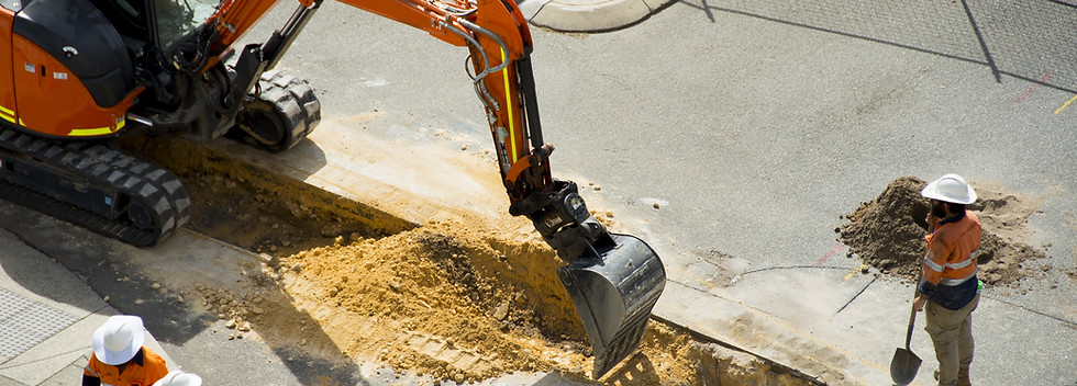 Digging at Construction Site