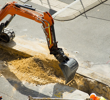 Digging at Construction Site