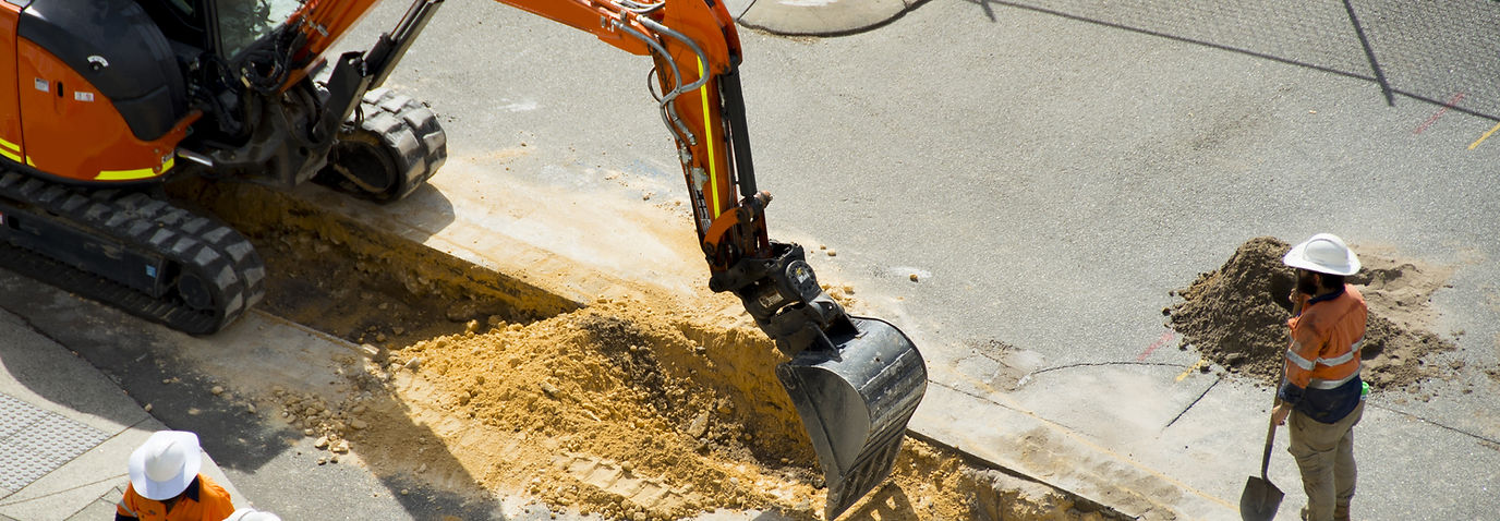 Digging at Construction Site