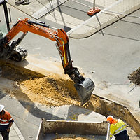 Digging at Construction Site