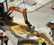 Digging at Construction Site