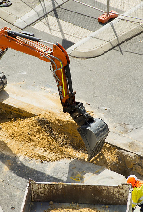 Digging at Construction Site