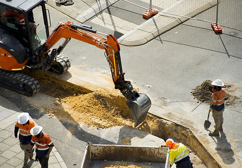 Digging at Construction Site