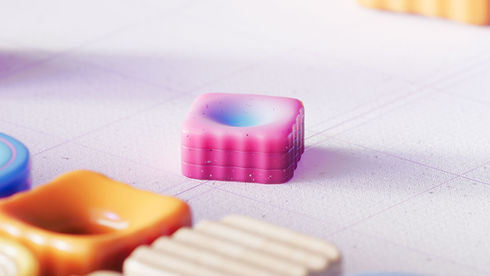 Vibrant Square Objects