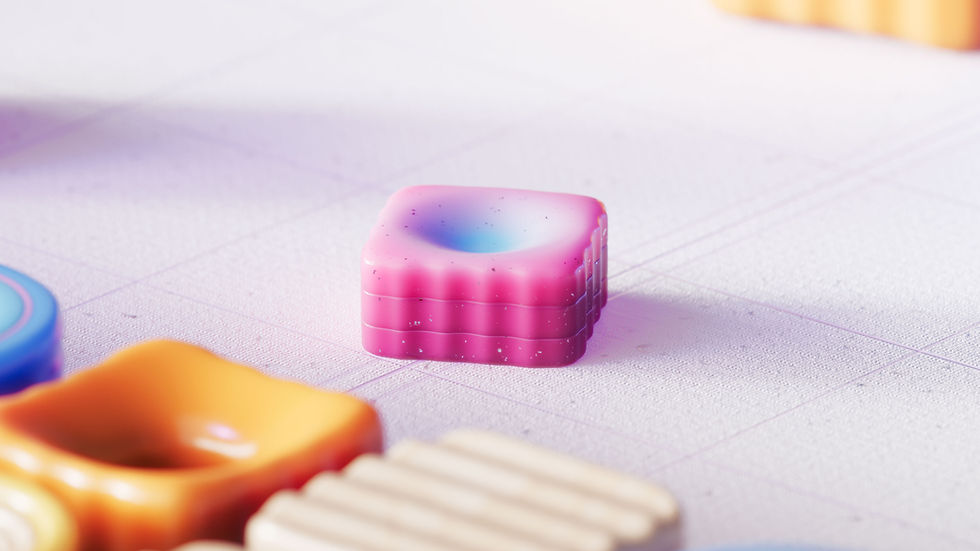 Vibrant Square Objects
