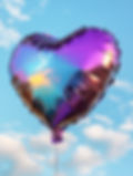 Heart-shaped metallic balloon