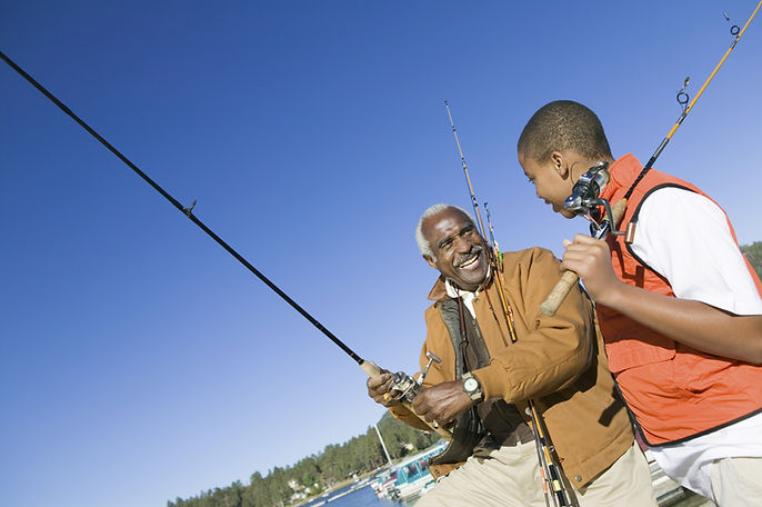 Fishing Together Outdoors