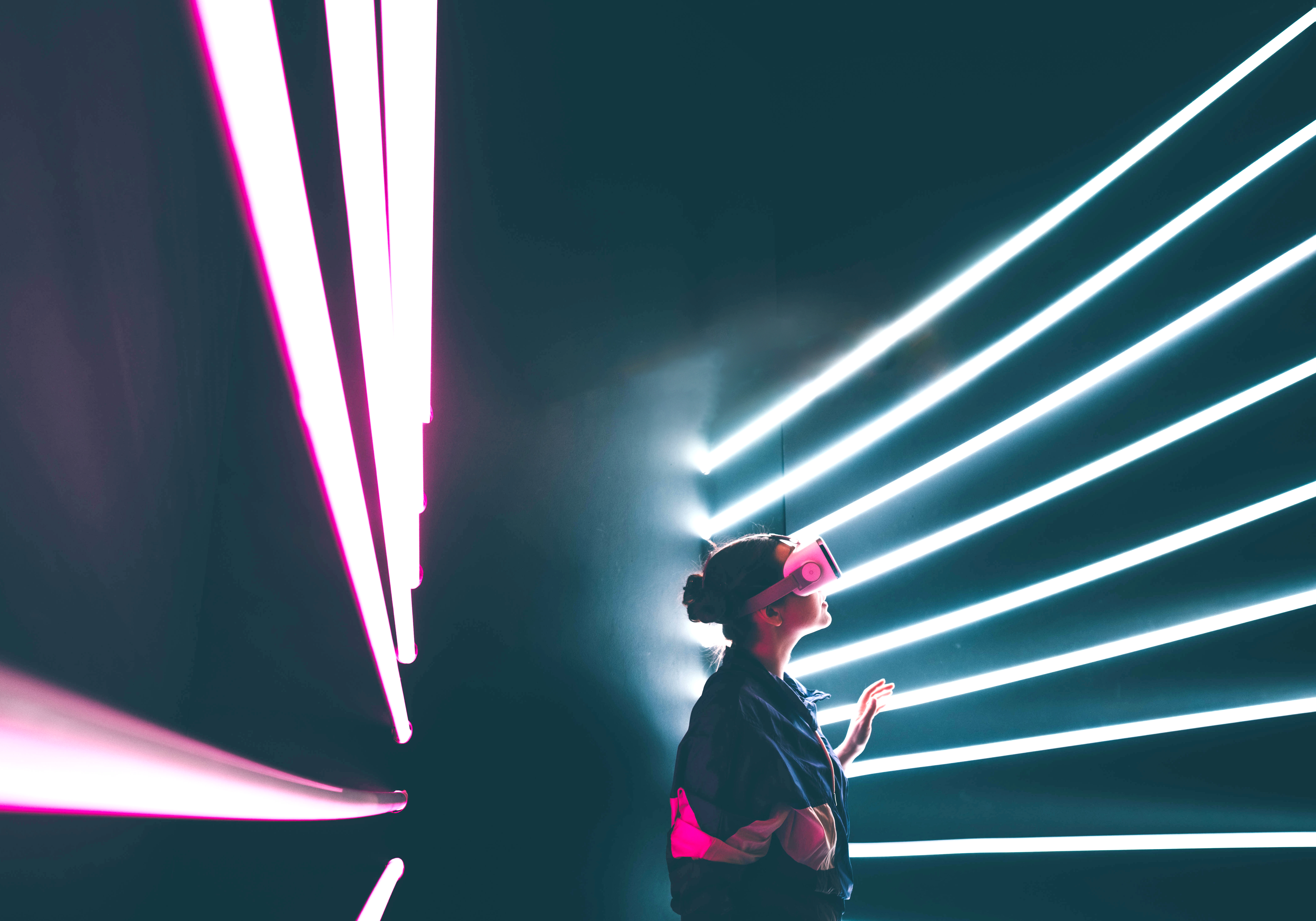 Focus Hub team member working in a VR production room