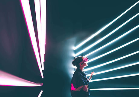 Woman in VR Room