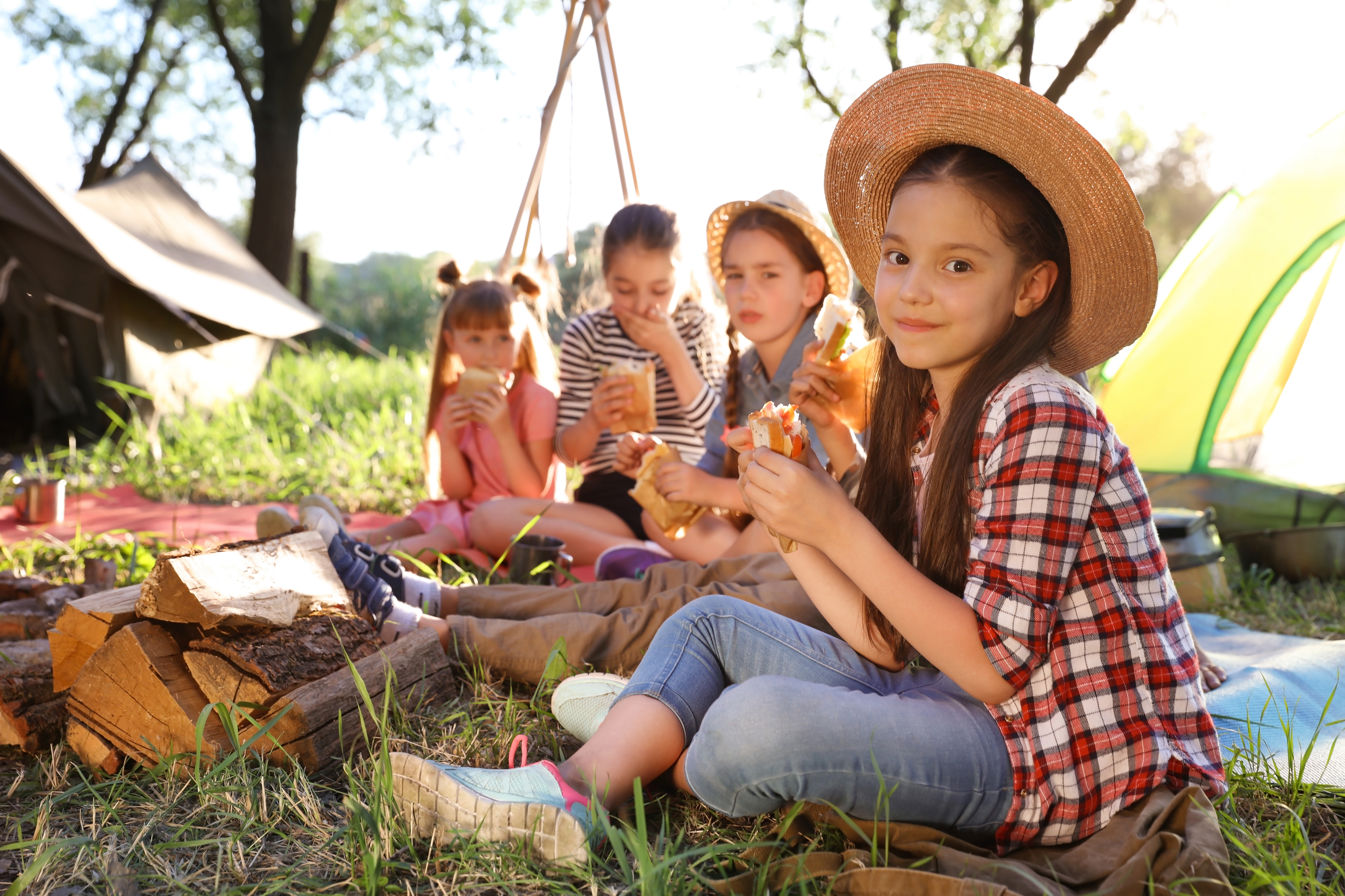 Picknick nach dem Camping