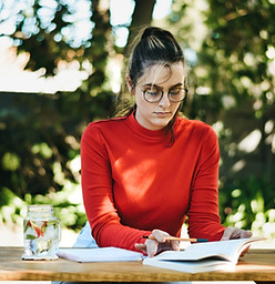 Studying in Garden