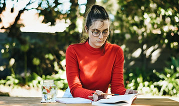 Studying in Garden