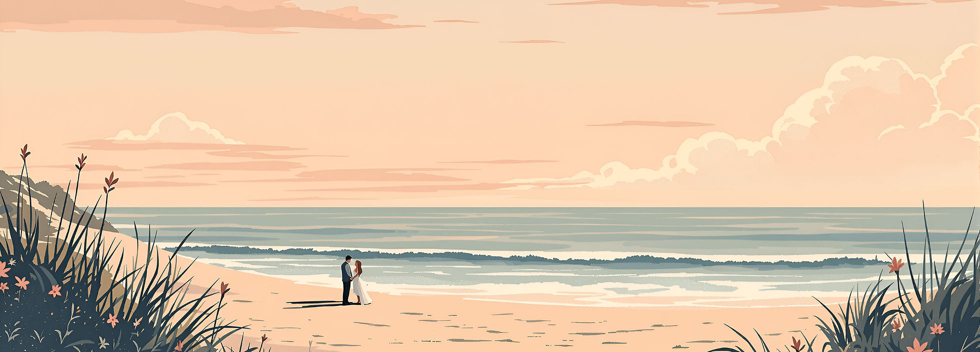 Couple on Sunset Beach