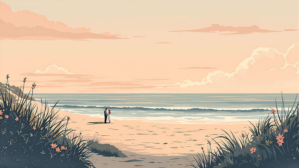 Couple on Sunset Beach