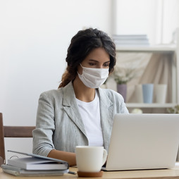 Businesswoman with Mask