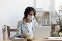 Businesswoman with Mask