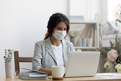 Businesswoman with Mask