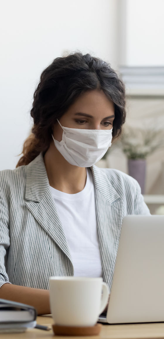 Businesswoman with Mask