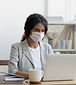 Businesswoman with Mask