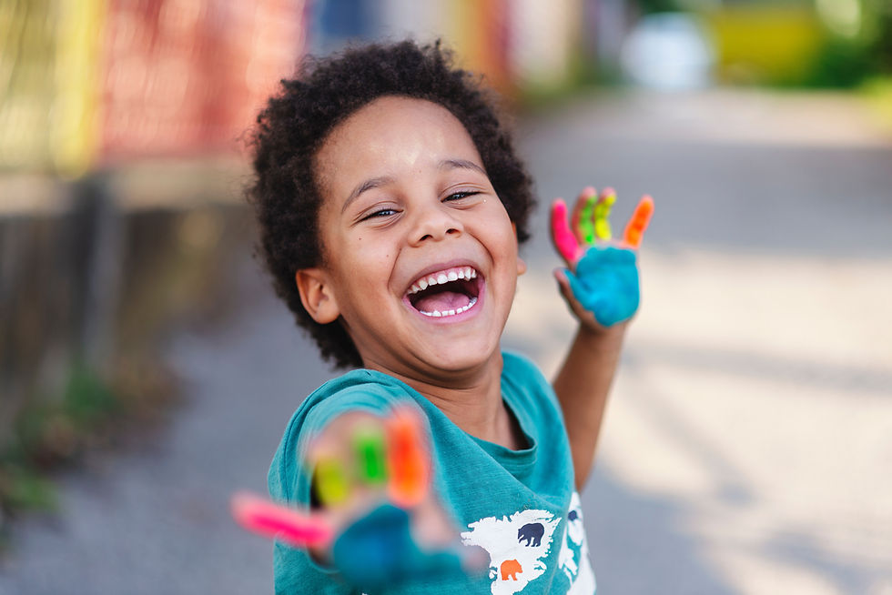 Child With Painted Hands