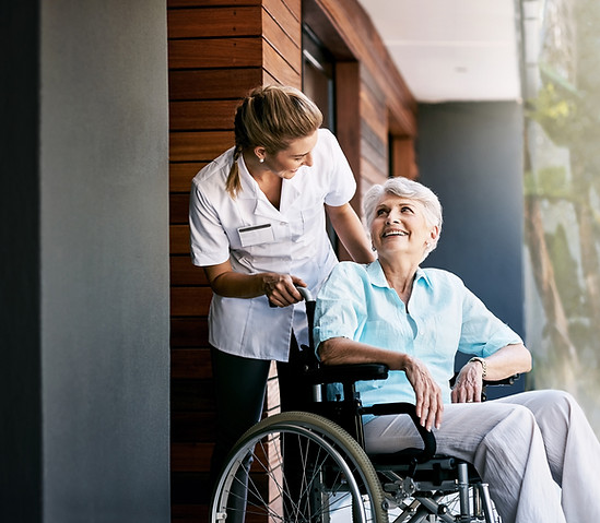 Caregiver Assisting Senior