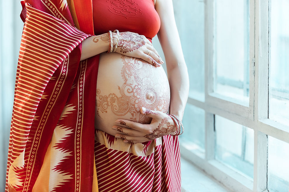 Pregnant Woman Decorated