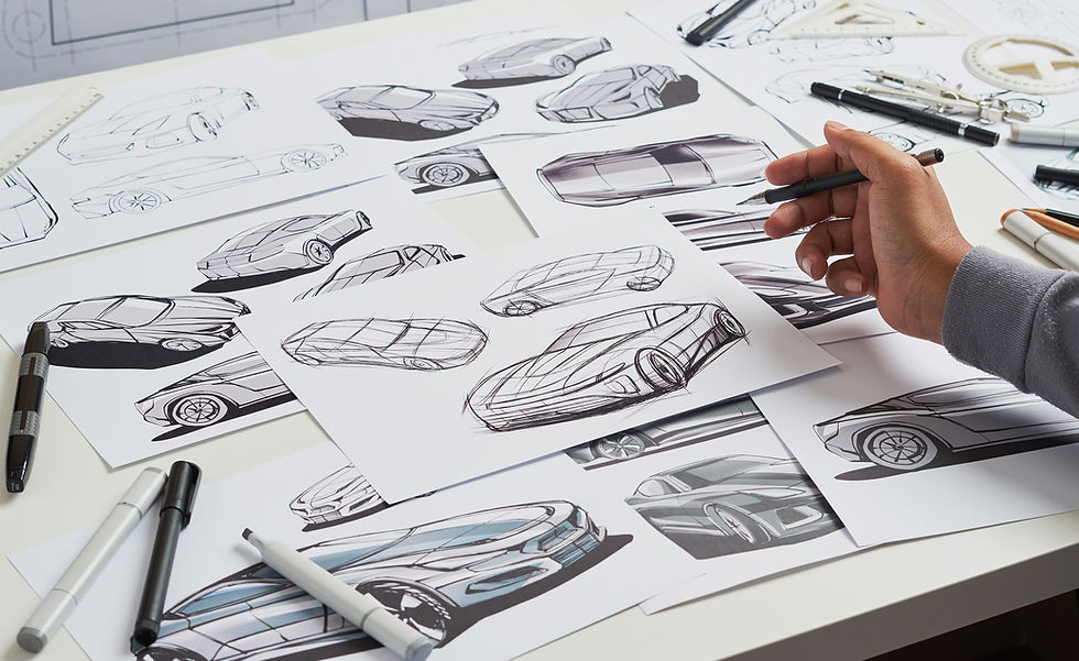 Auto-Designskizzen