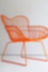 Modern Orange Wire Chair