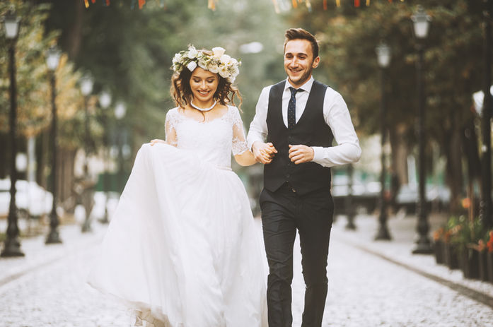 Happy Bride and Groom