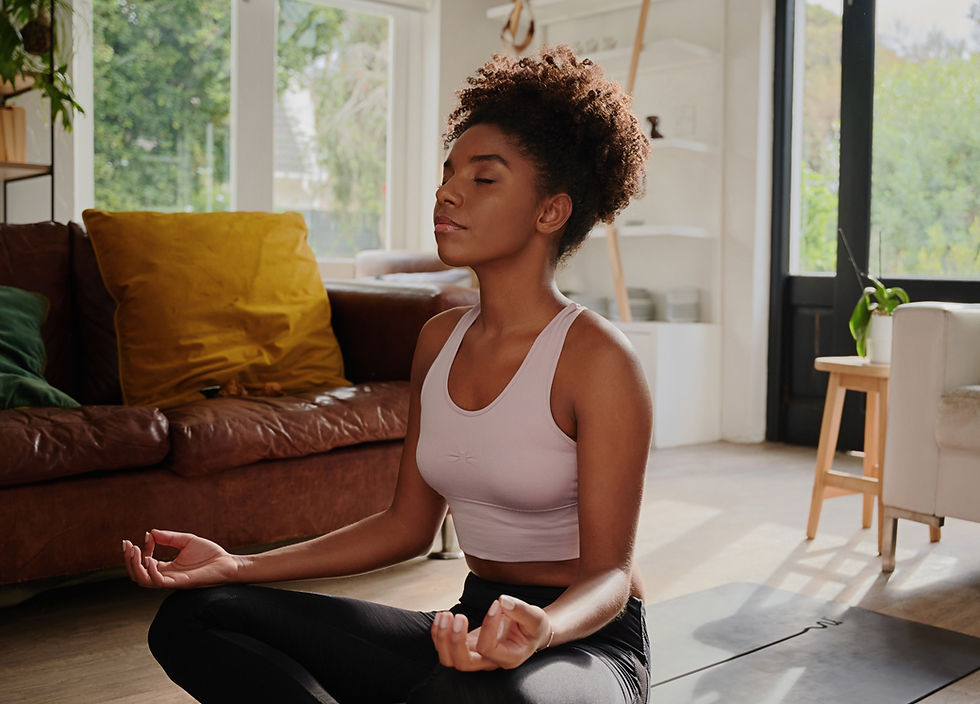 Meditative Woman Indoors