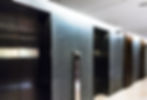 Metallic elevators in office