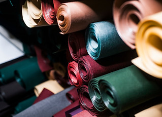 Stacked Rolls of Fabric