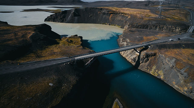Bridge Over Glacier River