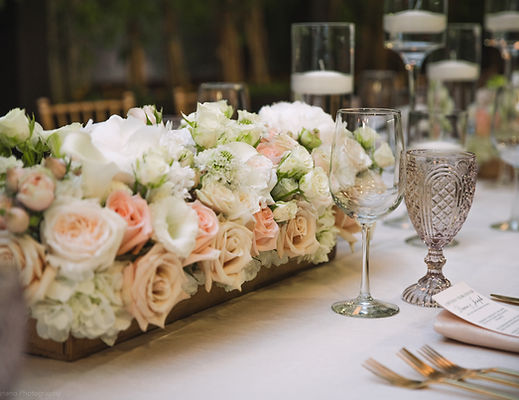 優雅的婚禮桌裝飾