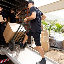 Loading Boxes in teh Truck