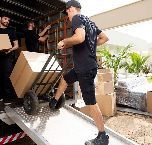 Cajas de carga en el camión