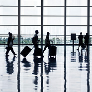 Airport Travelers Silhouette