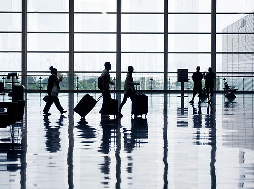Airport Travelers Silhouette
