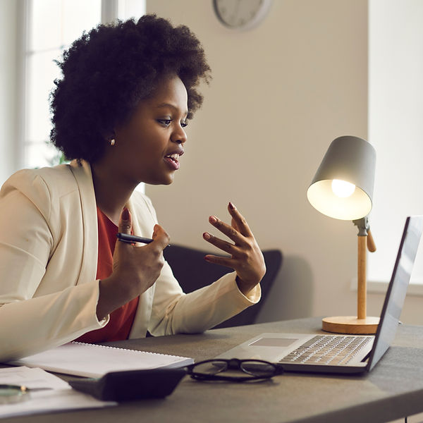 Woman Video Conferencing