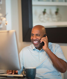 Homme affaires, téléphone