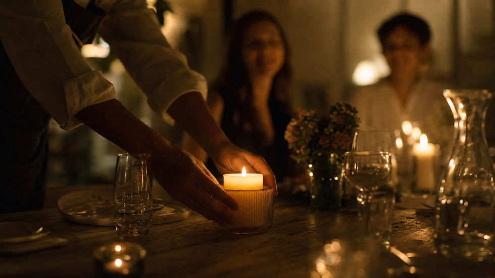 Candlelit Dinner Setting