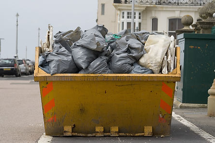 A skip full of rubbish