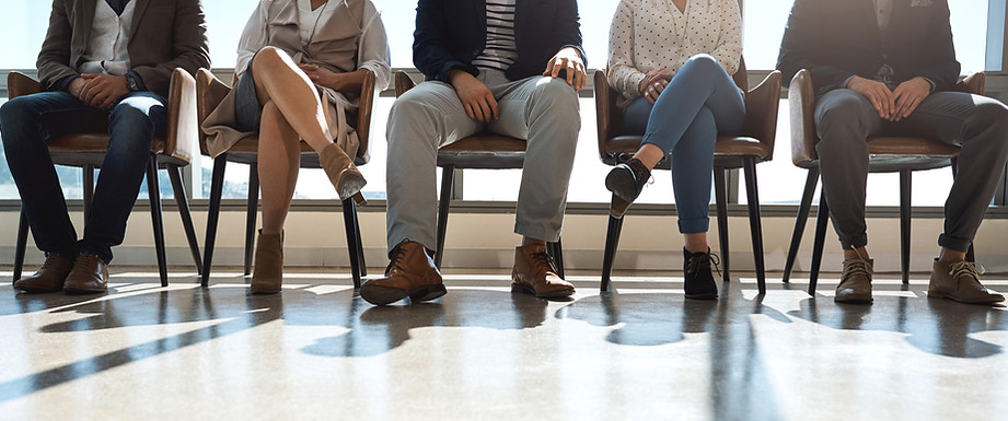 Applicants in the waiting room