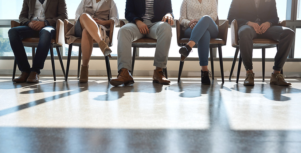 Applicants in the waiting room